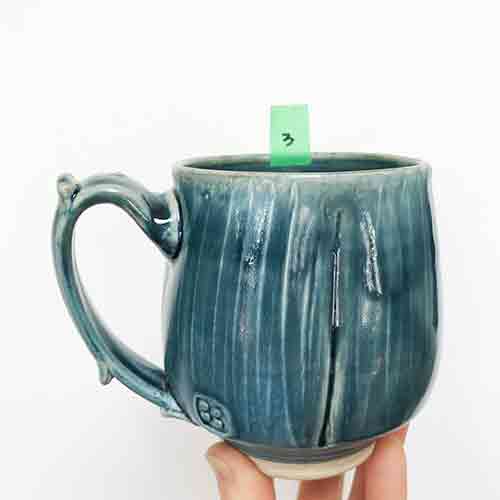 cori sandler blue slipped mug