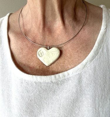 heart necklace brie Cori Sandler