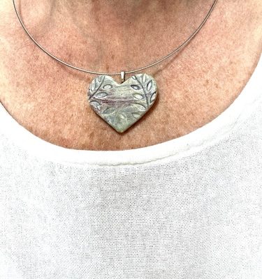 heart necklace ocean by Cori Sandler