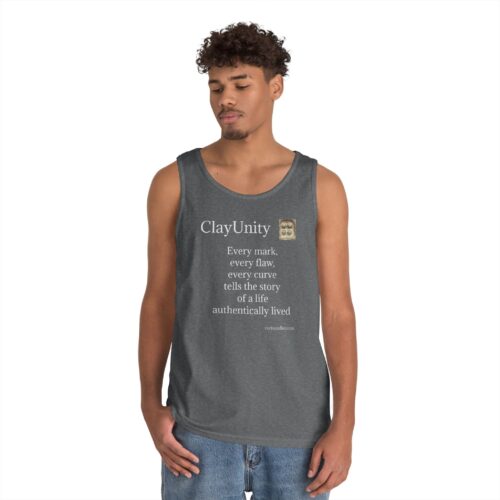 Unisex Heavy Cotton Tank Top - Every mark, every flaw, every curve tells the story of a life authentically lived - Image 24