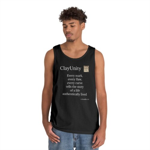 Unisex Heavy Cotton Tank Top - Every mark, every flaw, every curve tells the story of a life authentically lived - Image 12