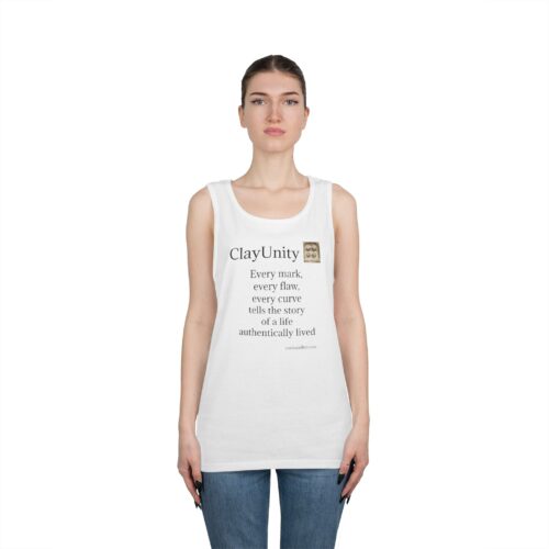 Unisex Heavy Cotton Tank Top - Every mark, every flaw, every curve tells the story of a life authentically lived - Image 7