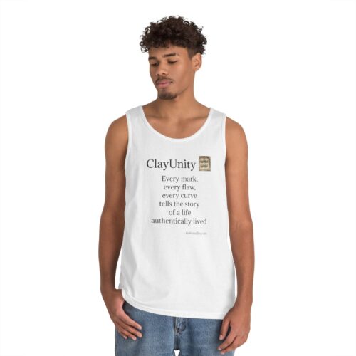 Unisex Heavy Cotton Tank Top - Every mark, every flaw, every curve tells the story of a life authentically lived - Image 8