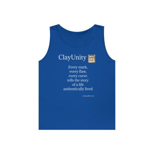 Unisex Heavy Cotton Tank Top - Every mark, every flaw, every curve tells the story of a life authentically lived