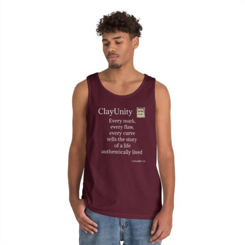 Unisex Heavy Cotton Tank Top - Every mark, every flaw, every curve tells the story of a life authentically lived - Image 16