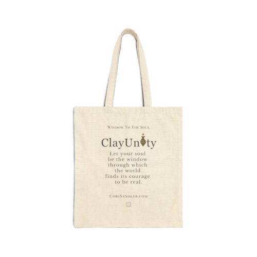 Let your soul be the window through which the world finds its courage to be real - Cotton Canvas Tote Bag - dark or light - Image 3